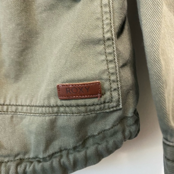 Roxy Military Green Zip Up Jacket with detailing - Picture 5 of 5